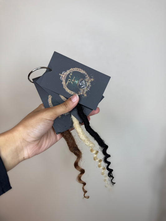 Curly Locs Width & Color Sample